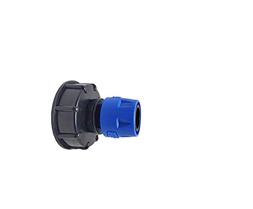 TOOLSTAR IBC Adapter IBC Garten Wassertank Auslaufgarnitur Anschluss Adapter S60X6 mit 3/4 Zoll Schnellanschluss von TOOLSTAR