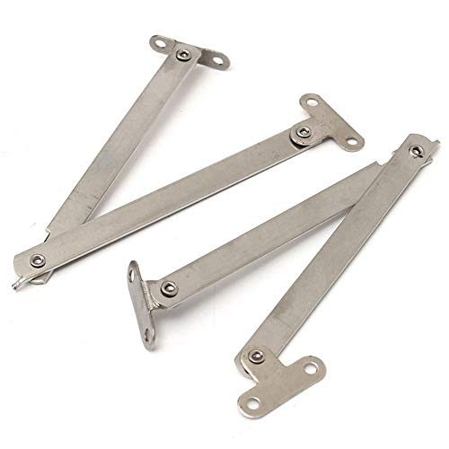 TOOLSTAR Klappscharnier für Schranktüren, Hebe-Strebe, Deckelklappe, Stützscharniere für Zuhause, Möbel, Kleiderschrank, Schrank, Box (2 Stück) von TOOLSTAR