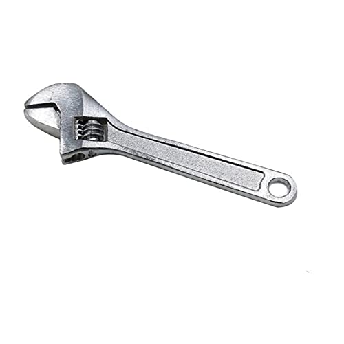 TOOLSTAR Mini-Schraubenschlüssel, 100 mm, Silber, verstellbarer Mini-Metallschlüssel, Handbackenschlüssel, Handwerkzeug von TOOLSTAR