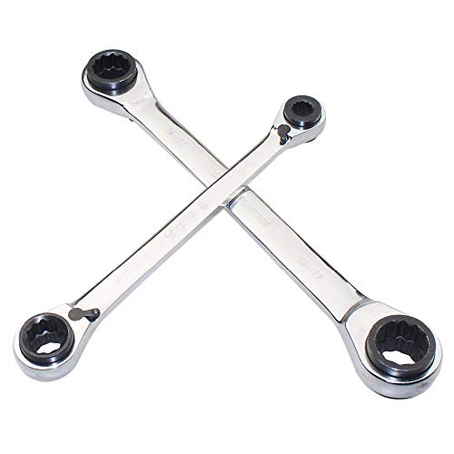 TOOLSTAR Ring-Ratschenschlüssel, 4-in-1 Umschaltknarre, Mehrzweck-Ratschen-Kombinationsschlüssel, Werkzeug (1 Stück, 4 x 5-6 x 8 mm) von TOOLSTAR