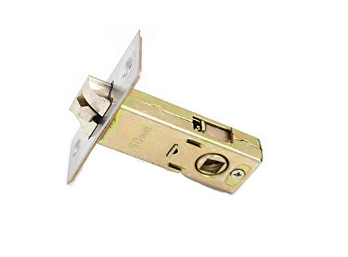 TOOLSTAR Türriegel aus Edelstahl, röhrenförmig, gegabelt, 60 mm Dornmaß, Badezimmer- und Blinkerriegel für Hebelgriff ohne Schrauben von TOOLSTAR