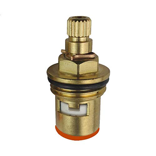 TOOLSTAR Wasserhahn-Kartusche, Keramikkartuschenventil, 20 Gänge, Messing, Ersatz-Wasserhahnventile für Badezimmer, Küche, Mischbatterie (A-Typ, Einzelgewinde) von TOOLSTAR