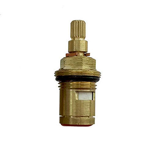 TOOLSTAR Wasserhahn-Kartusche, 1 Stück, Keramikkartuschenventil, 20 Gänge, Messing, Ersatz-Wasserhahnventile für Badezimmer, Küche, Mischbatterie (H-Typ-Doppelgewinde) von TOOLSTAR