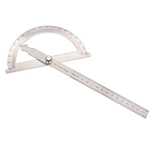 TOOLSTAR Winkellineal, Edelstahl, 0–180 Grad Winkellineal, Tischlerlineal, Drehwinkel, Winkelsucher Werkzeug von TOOLSTAR