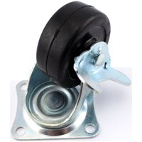 Tooltech - Lenkrolle mit Gummirad und Bremse 40 x 17 mm von TOOLTECH