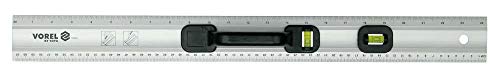 TOOLTRADERS Aluminium Lineal 60 cm mit Griff 2 Wasserwaagen Werkstattlineal von TOOLTRADERS