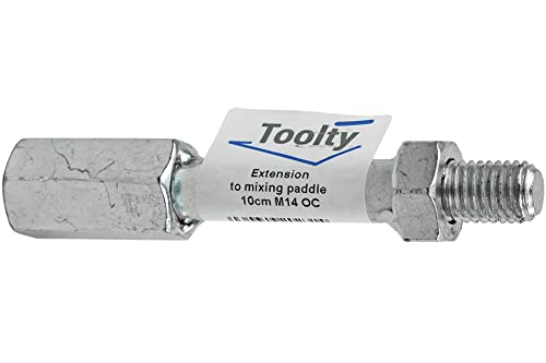 Toolty Professionelle Mischpaddel-Verlängerung – M14 Gewinde – verzinkter Stahl, Mixer, Schneebesen, Rührer – Verlängerungsstange – 100 mm – DIY – TLTY-1082 von TOOLTY