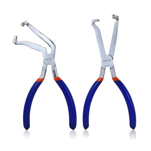TOOLUTION 8 Inch Electrical Disconnect Pliers 2Pcs, Automotive Connector Pliers Set for Push Tab Style Plugs, Electrical Connector Removal Tool for Cars, Fuel Lines, Sensors von TOOLUTION