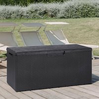 Multipierbare schwarze Planungskapazität 340 lt mit Rattan -Antiracit -Rotlle von TOOMAX
