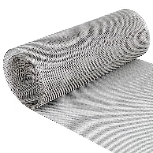 Drahtgeflecht Feinmaschig, Wire Mesh 20 Mesh, 304 Edelstahl Gitter für Nagetiere Fenstergitter Maschendraht Filternetz (3 Metres) von TOONGEEN