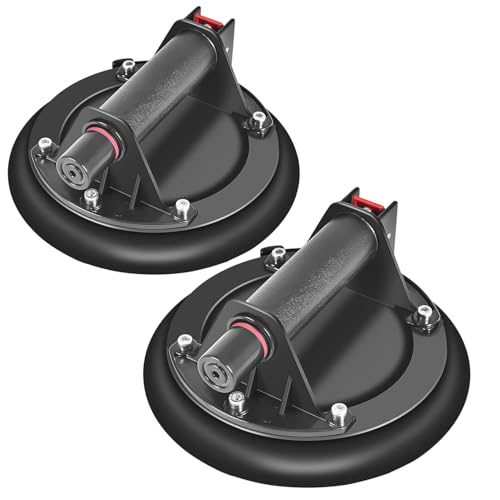 TOOSOAR Profi-Vakuumsaugheber 8 Zoll (20cm) 2er-Set - 200kg Tragkraft für Glas, Fliesen & Marmor - Industrie-Saugnäpfe mit ergonomischem Griff von TOOSOAR