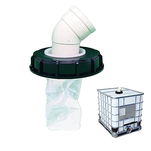 TOOSOAR 45°IBC Filter, 165mm Nylon Regenwasserfilter, IBC Tank Zubehör Regenwassertank Kunststoffabdeckung Zubehör, für IBC Regenwassertank von TOOSOAR