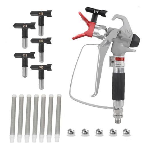 TOOSOAR Airless Farbspritzpistole,211, 313, 415, 517, 623 Sprühspitzen,Airless Farbsprühdüsenspitzen,Spritzmaschinenteile für Häuser, Gebäude, Gartendecks von TOOSOAR