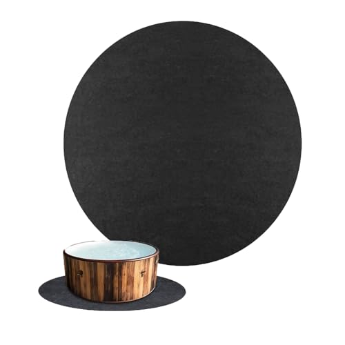 TOOSOAR Bodenschutzmatte Pool,Poolmatten Schutzboden,200cm Poolunterlage,für Outdoor Whirlpools(Abgerundet) von TOOSOAR