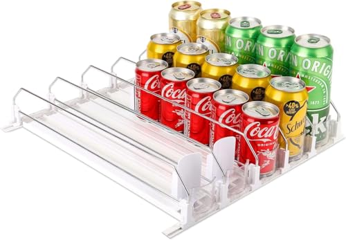 TOOSOAR Getränkespender Kühlschrank, Beverage Dispenser 380mm Länge 5-Reihen (25 Dosen Kapazität) für Kühlschrankaufbewahrung von TOOSOAR