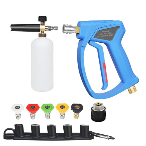 TOOSOAR Hochdruckreiniger Schaumlanze Pistole,Autowäsche Schaumkanone 1L,mit 5 Sprüh Düsen,für Die Autowäsche und Reinigung TOOSOAR Hochdruckreiniger Schaumlanze Pistole,Autowäsche Schaumkanone 1L,mit 5 Sprüh Düsen,für Die Autowäsche und Reinigung von TOOSOAR