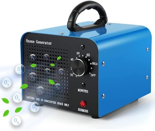 TOOSOAR Ozongenerator 48000mg/Std, Ozongenerator auto, Industrieller O3 Ozonizzatore mit 60min Timer, Reinigen Gerüche/Verschmutzung, für Zimmer, Rauch, Autos und Haustiere von TOOSOAR