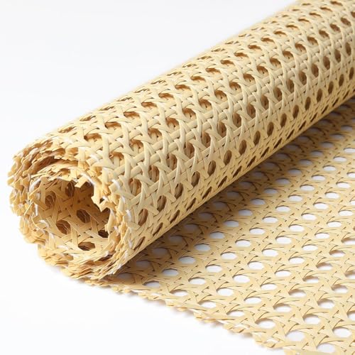 TOOSOAR Rattan-Gurtband,35 x 200cm Natürliches Rattan Webbing Geflecht,für Caning Projekte Mesh Rattan Gewebe für Möbel Stühle Schränke von TOOSOAR