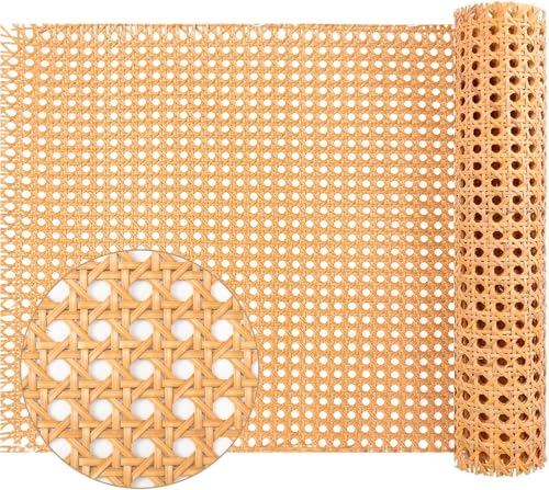 TOOSOAR Rattan-Gurtband,35 x 200cm Natürliches Wiener Geflecht,für Caning Projekte Mesh Rattan Gewebe für Möbel Stühle Schränke,Kaffeebraun von TOOSOAR