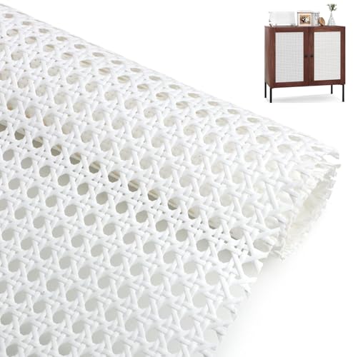 TOOSOAR Rattan-Gurtband,35 x 200cm Natürliches Wiener Geflecht,für Caning Projekte Mesh Rattan Gewebe für Möbel Stühle Schränke,weiß von TOOSOAR
