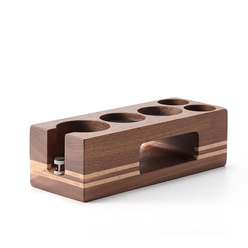 TOOSOAR Tamperstation,51-54mm Holz Siebträgerhalter Tamping Ständer, Kaffee Tamper Station, Tamping Station für Barista Zubehör von TOOSOAR