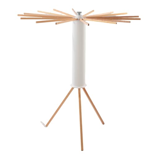 TOOSOAR Wäscheständer Holz,Klappbarer Wäscheständer,Stativ Wäscheleine mit 16 Hängestangen für Zuhause und Drinnen von TOOSOAR