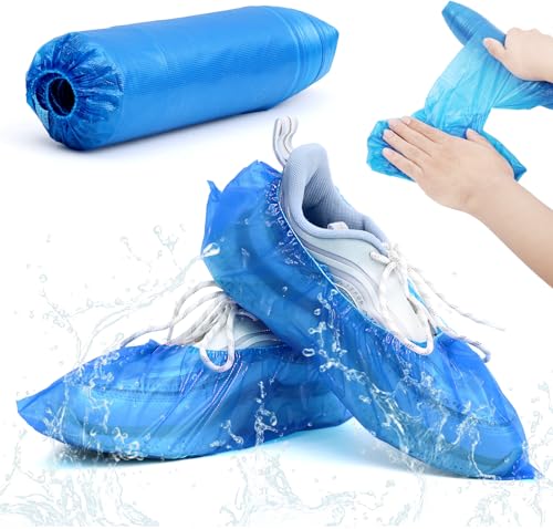 TOOSOFt 50 Stück Schuhüberzieher Einweg mit Point-Break-Design（25 Paare pro Rolle），Überschuhe Einweg Wasserdicht und Schmutzabweisend us Hochwertigem CPE Material.Einfach zu lagern und zu verwenden. von TOOSOFt
