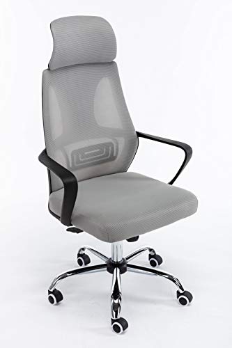 Topeshop FOTEL Nigel SZARY Office/Computer Chair Padded seat Mesh backrest von TOP E SHOP