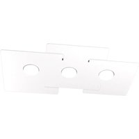 ECHO Top Light LED-Deckenleuchte aus rechteckigem weißem Metall mit 3 Gx53-Glühbirnenfassungen von TOP-LIGHT
