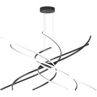 Moderner LED-Kronleuchter Top Light Tornado 88W 5950LM Schwarz - Natürliches weißes Licht - Pendelleuchte von TOP-LIGHT