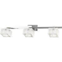 Top-light - Toplight Metropolitan 3-flammige Wandleuchte mit G9-Fassung, Chromstruktur und bearbeitetem Glas, modernes Design 55x10x12cm von TOP-LIGHT