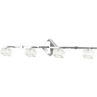 Top-light - Toplight Metropolitan 4-flammige Wandleuchte mit G9-Fassung, Chromrahmen und bearbeitetem Glas, modernes Design 80x10x18cm von TOP-LIGHT