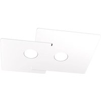 Top-light - echo Top Light LED-Deckenleuchte aus rechteckigem weißem Metall mit 2 Gx53-Glühbirnenfassungen von TOP-LIGHT