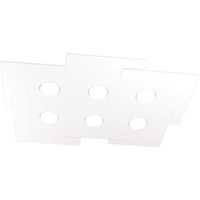 Top-light - echo Top Light LED-Deckenleuchte aus rechteckigem weißem Metall mit 6 Gx53-Glühbirnenfassungen von TOP-LIGHT