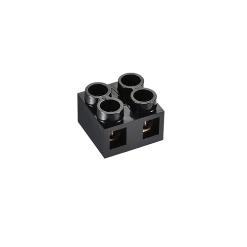 1 Stücke Klemmenblock, 500V 60A Zweireihig 2 Positionen Elektrischer Anschlussblock für Stromverteilerkasten, Schaltschrank (JX5-6002) von TOP-MAX