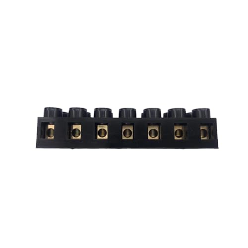 1 Stücke Klemmenblock, 500V 60A Zweireihig 7 Positionen Elektrischer Anschlussblock für Stromverteilerkasten, Schaltschrank (JX5-6007) von TOP-MAX