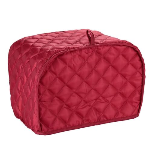 2 Scheiben Toaster Abdeckung, 28x19x20cm Staubdichte Geräteabdeckung für Küchentoaster (Burgunderrot) von TOP-MAX
