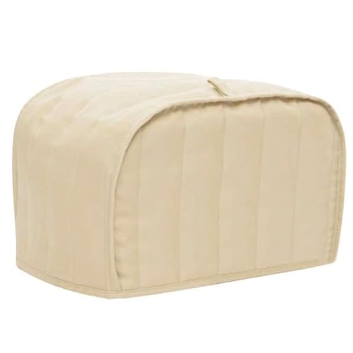 2 Scheiben Toaster Abdeckung, 28x19x20cm Staubdichte Geräteabdeckung für Küchentoaster (Creme) von TOP-MAX