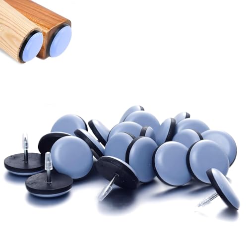 24 Stück Möbelgleiter, 38 mm Runde Stuhlbeinschoner, Nagelabdeckungen, leichtes Verschieben auf Teppich, Hartholz und Fliesen von TOP-MAX