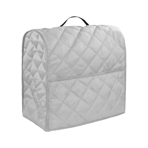 36x23x36cm/14.2x9.1x14.2Zoll Standmixerabdeckung, Schutzstaubabdeckung für Küchenmischer, Anti Kratzer Tragetasche mit Griff und Taschen für Küchenständer Aid Mixer, Grau von TOP-MAX