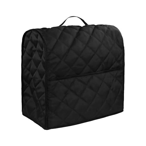 36x23x36cm/14.2x9.1x14.2Zoll Standmixerabdeckung, Schutzstaubabdeckung für Küchenmischer, Anti Kratzer Tragetasche mit Griff und Taschen für Küchenständer Aid Mixer, Schwarz von TOP-MAX