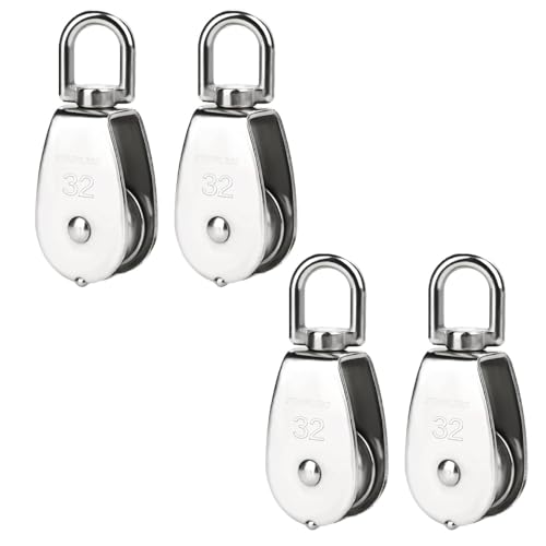 4 Stücke Umlenkrolle, M32 304 Edelstahl Hochleistungshubring Fixe Riemenscheibe Tragfähigkeit 250KG 4 Stücke Umlenkrolle, M32 304 Edelstahl Hochleistungshubring Fixe Riemenscheibe Tragfähigkeit 250KG von TOP-MAX