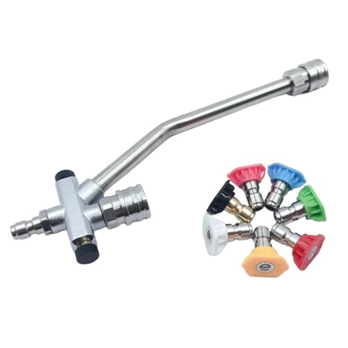 Hochdruckreiniger Verlängerungsstab für Doppelspitzen, Verlängerungsreiniger Zubehör für Power Washer und Schaumkanone (7er Düsen Set) von TOP-MAX