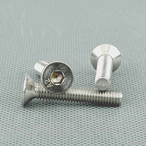 M5 x 14 mm Edelstahl-Senkkopf-Innensechskantschrauben, Maschinenschrauben für Heim- und Bürogeräte (100 Stück) von TOP-MAX