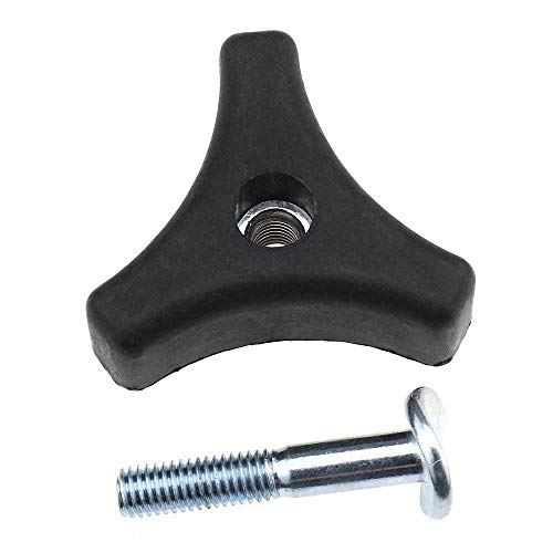 Powerful Tools Universal-Rasenmäher Flügelmutter und Griffschraube, geeignet für die meisten Rasenmäher, Elektrogeräte, Gartenwerkzeuge, schwarz und silber von TOP-MAX