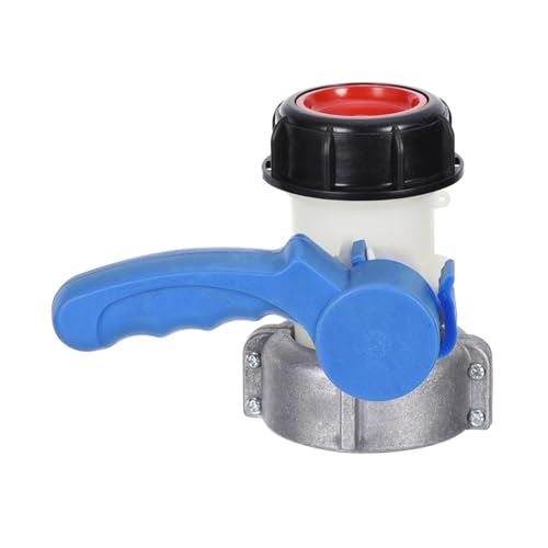 TOP-MAX DN40 62mm IBC Tank Zubehör, IBC Container Klappenhahn Absperrhahn Tank Adapter, Universal Klappenhah für Wassertank von TOP-MAX