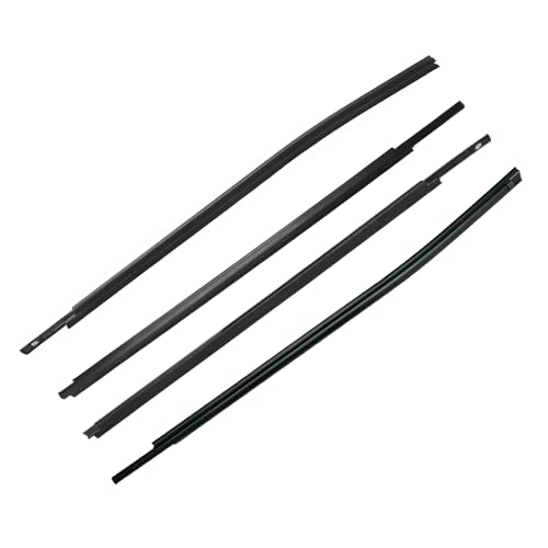TOP-MAX Fensterdichtung, kompatibel mit Toyota Tundra Crewmax 2007–2021, 4 Stück, schwarze Fenster-Wetterabisolierung, ersetzt 68210-0C020 68164-0C020 (nicht für Doppelkabine geeignet) von TOP-MAX