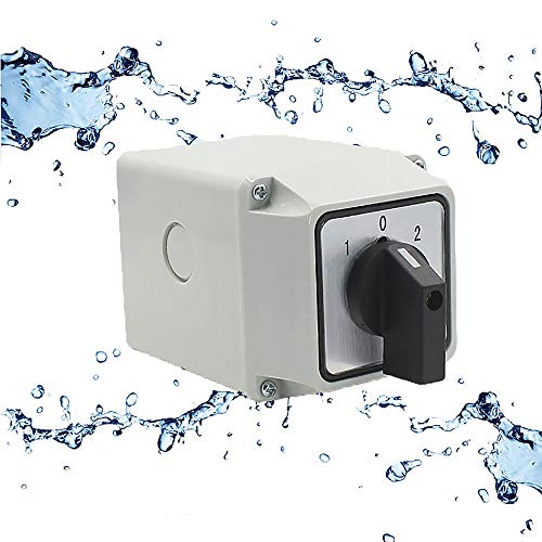 TOP-MAX GD8-KUJ7 32 A 380 V 3 Positionen-Drehnocken-Wechselschalter mit Steuerbox, IP65 wasserdicht von TOP-MAX