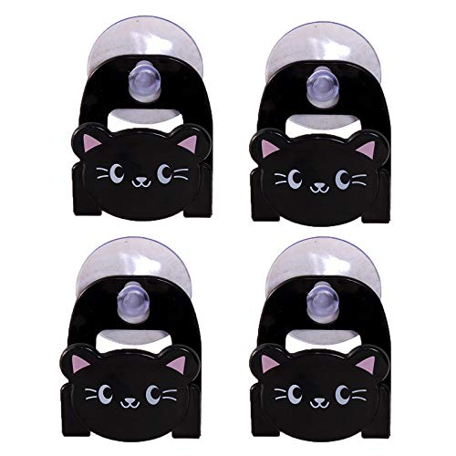 TOP-MAX Schwammhalter für die Küchenspüle, Cartoon-Design, mit starkem Saugnapf, Schwarz, 4 Stück TOP-MAX Schwammhalter für die Küchenspüle, Cartoon-Design, mit starkem Saugnapf, Schwarz, 4 Stück von TOP-MAX