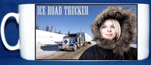 Lisa Kelly – Ice Road Trucker – Keramik Foto Tasse von TOP Marques Collectibles